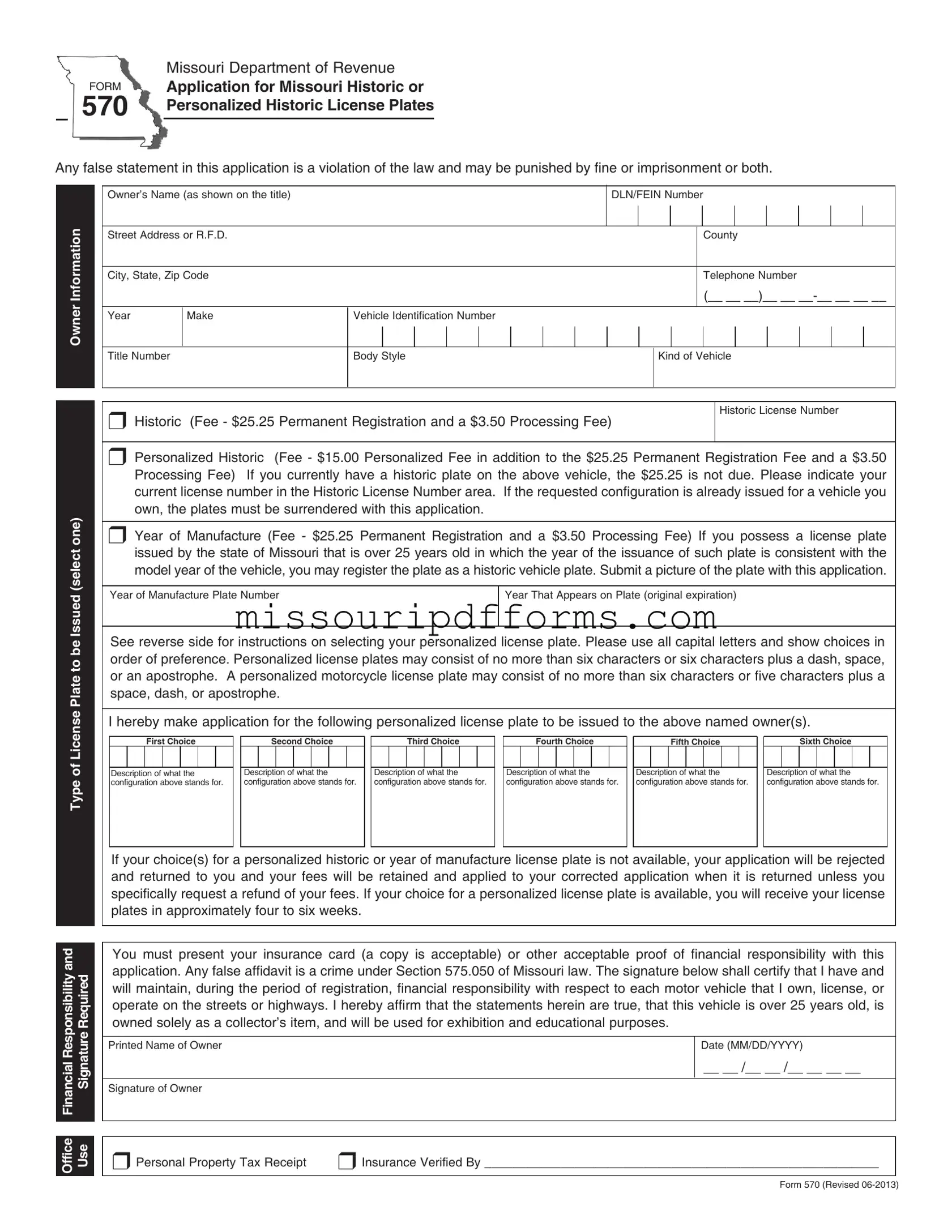 Free Missouri 570 PDF Template