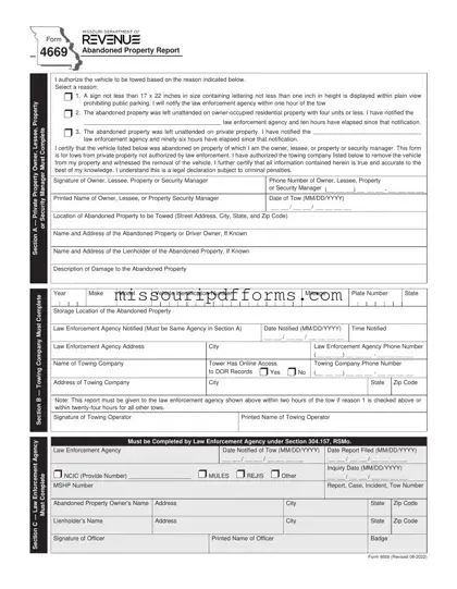 Free 4669 Missouri PDF Template
