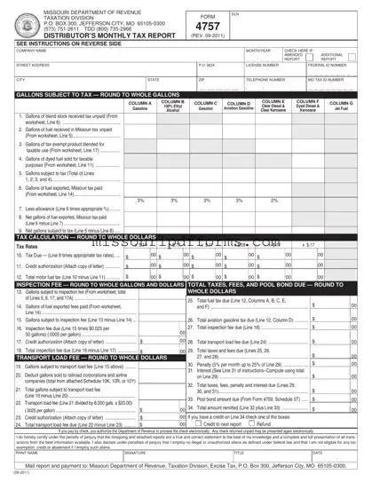 Free Missouri 4757 PDF Template