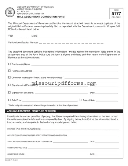 Free Missouri 5177 PDF Template