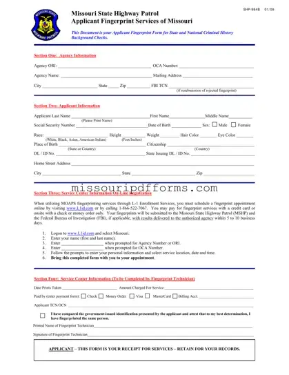 Free Shp 984B Missouri PDF Template